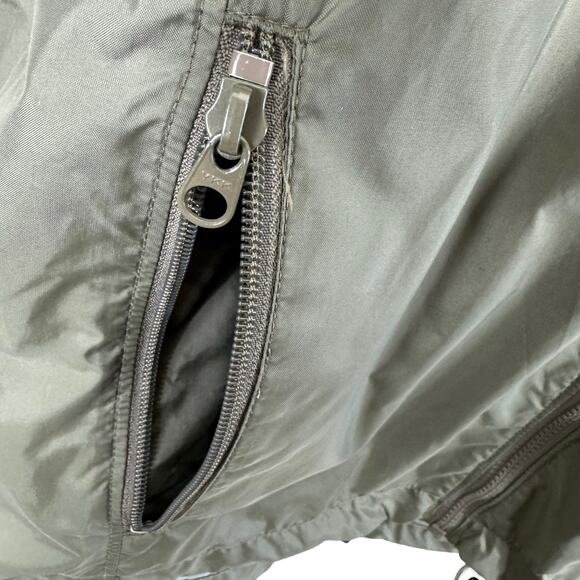 Columbia Sage Green Tan Lightweight Hooded Full Zip Packable Windbreaker Size M - Picture 6 of 13